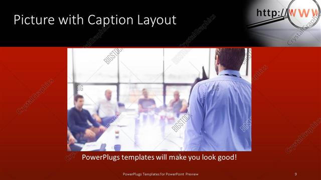 Picture with Caption presentation slide layout