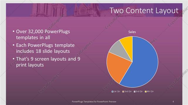 Two Content presentation slide layout