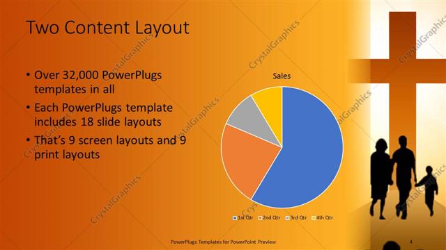 Two Content presentation slide layout