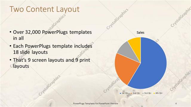 Two Content presentation slide layout