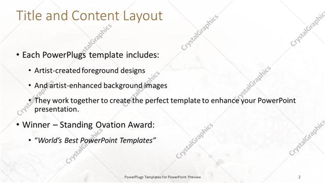 Title and Content presentation slide layout