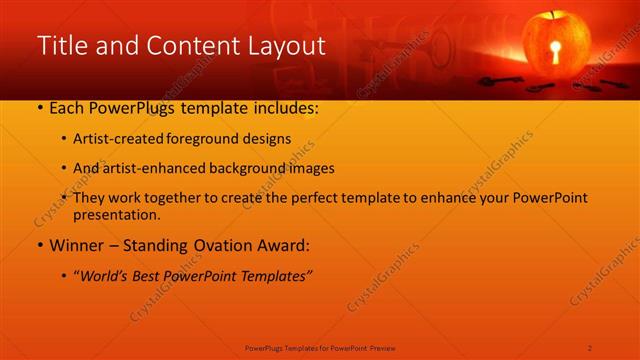 Title and Content presentation slide layout