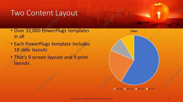 Two Content presentation slide layout
