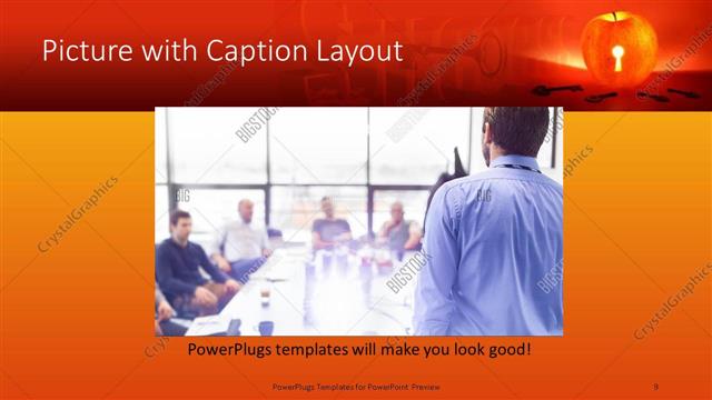 Picture with Caption presentation slide layout