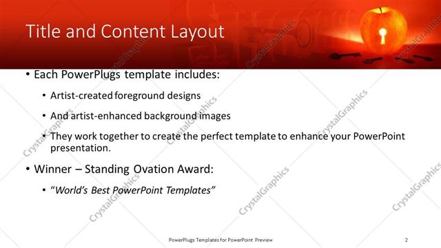 Title and Content presentation slide layout