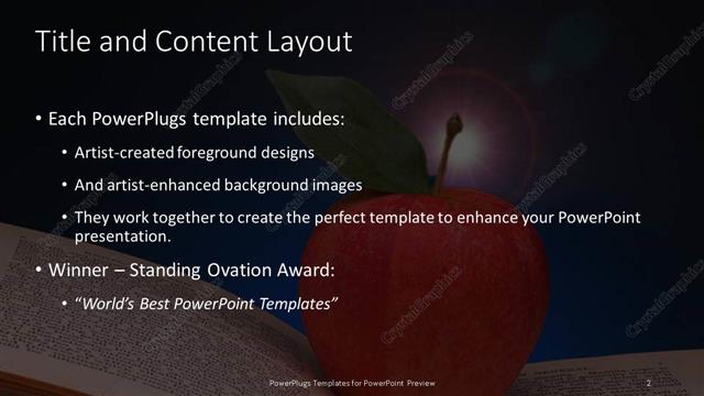 Title and Content presentation slide layout