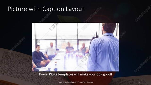 Picture with Caption presentation slide layout