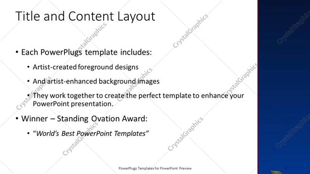Title and Content presentation slide layout