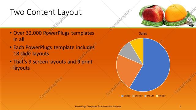 Two Content presentation slide layout