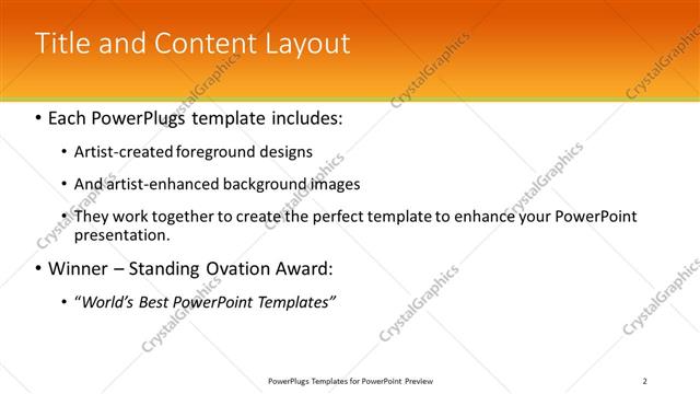 Title and Content presentation slide layout