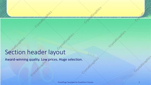 Section Header presentation slide layout
