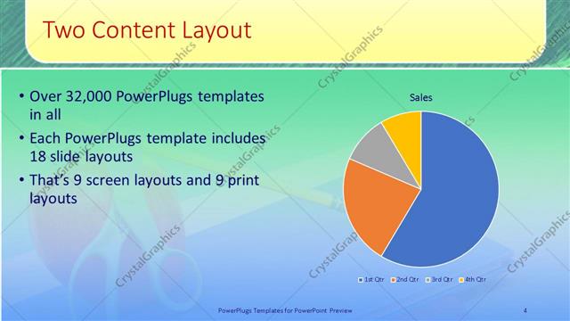 Two Content presentation slide layout