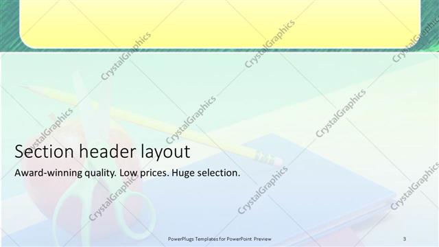 Section Header presentation slide layout