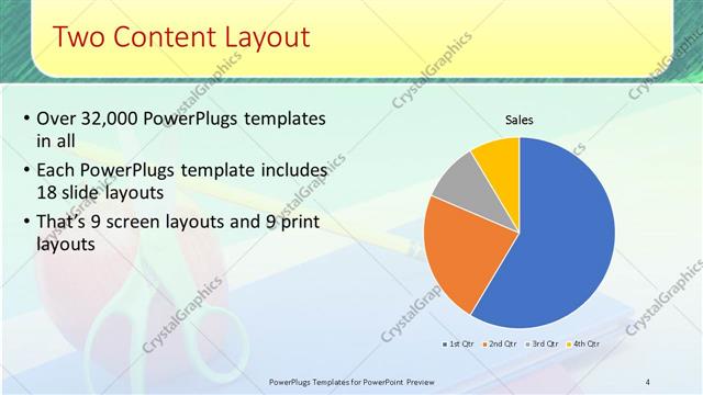 Two Content presentation slide layout
