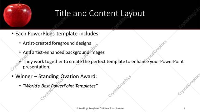 Title and Content presentation slide layout
