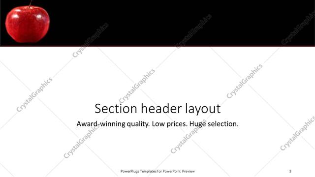 Section Header presentation slide layout