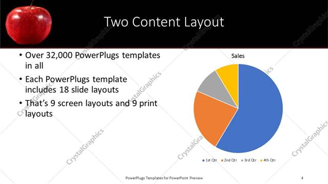 Two Content presentation slide layout