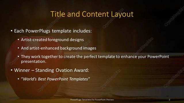 Title and Content presentation slide layout