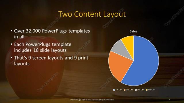 Two Content presentation slide layout