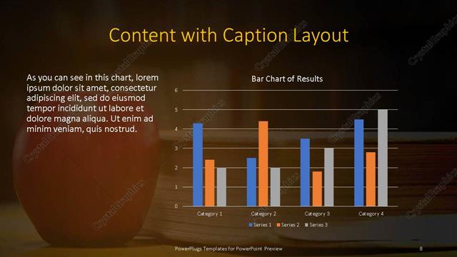 Content with Caption presentation slide layout