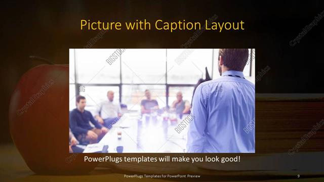 Picture with Caption presentation slide layout