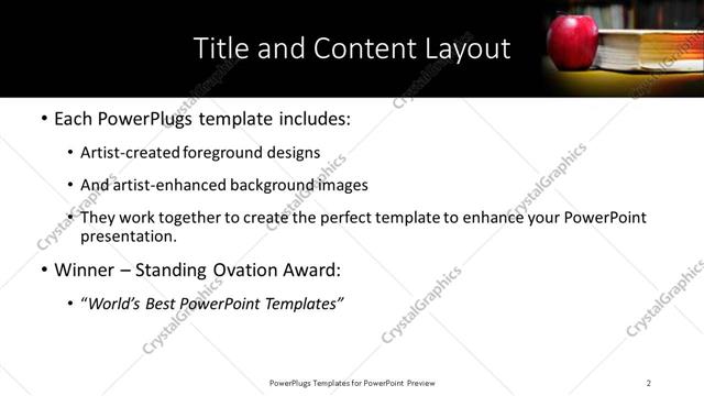 Title and Content presentation slide layout