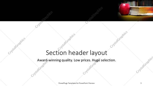 Section Header presentation slide layout