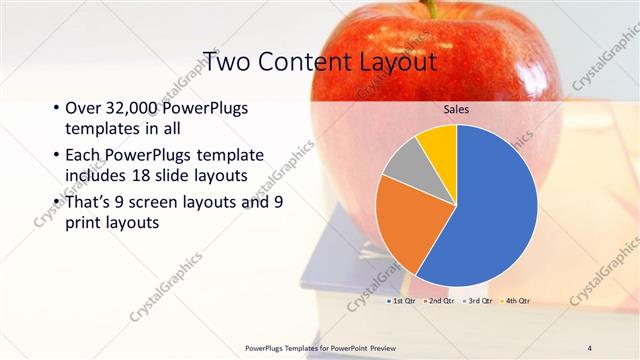 Two Content presentation slide layout