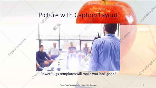 Picture with Caption presentation slide layout