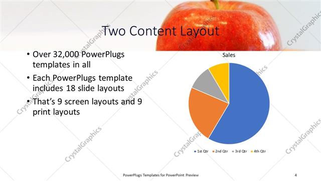 Two Content presentation slide layout