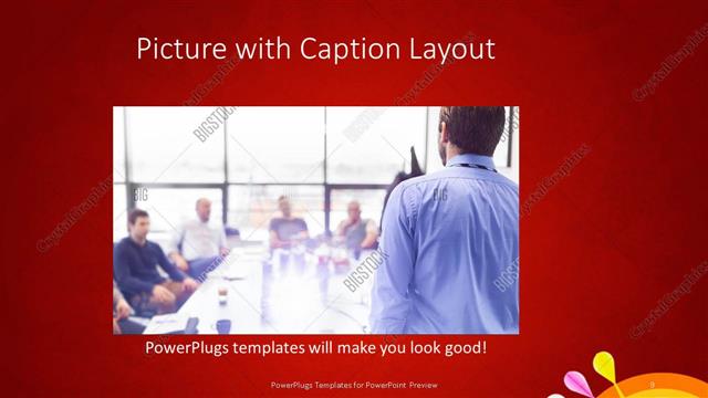 Picture with Caption presentation slide layout