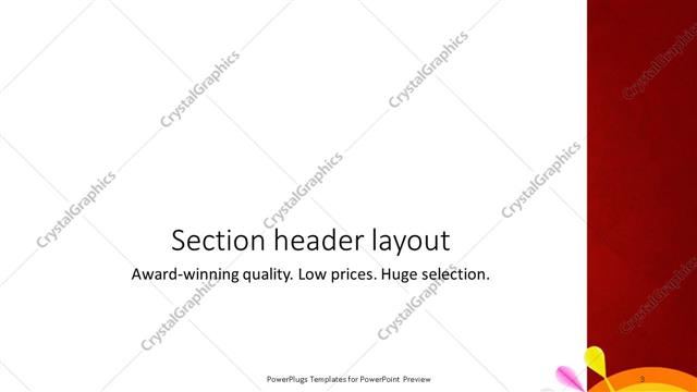Section Header presentation slide layout