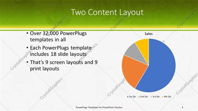 Two Content presentation slide layout