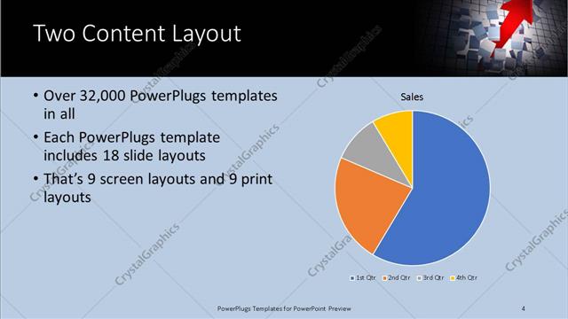 Two Content presentation slide layout