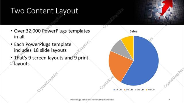 Two Content presentation slide layout