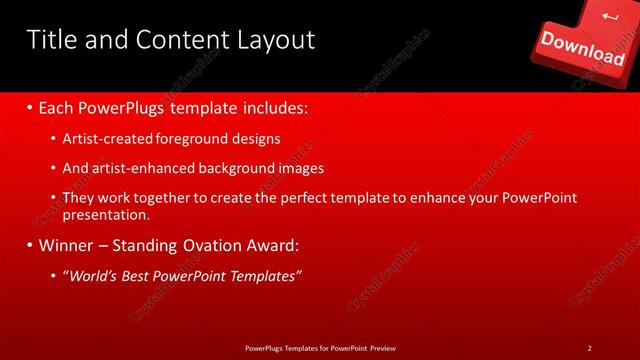 Title and Content presentation slide layout