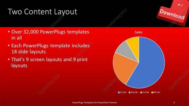 Two Content presentation slide layout