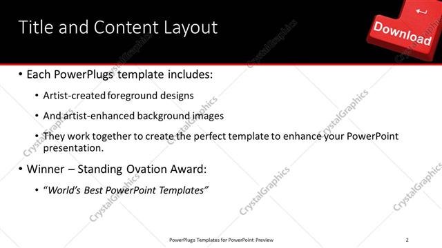 Title and Content presentation slide layout