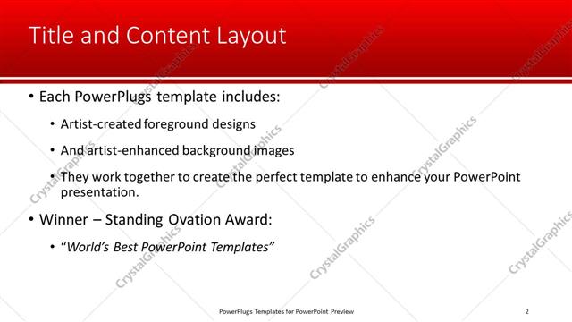 Title and Content presentation slide layout