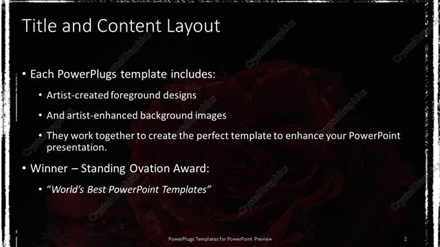 Title and Content presentation slide layout