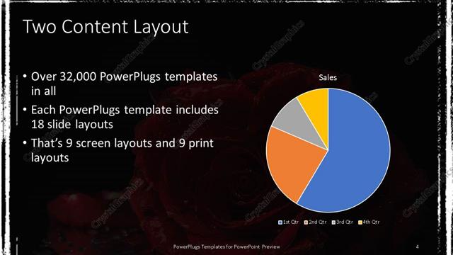 Two Content presentation slide layout