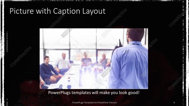 Picture with Caption presentation slide layout