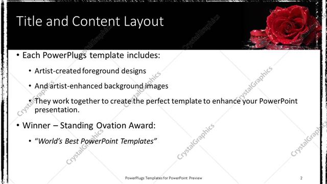 Title and Content presentation slide layout