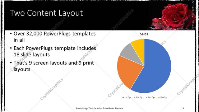 Two Content presentation slide layout
