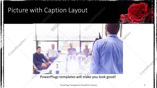 Picture with Caption presentation slide layout