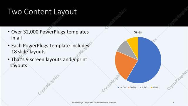 Two Content presentation slide layout