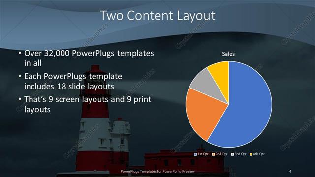 Two Content presentation slide layout