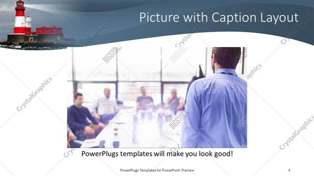 Picture with Caption presentation slide layout