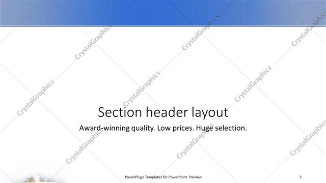 Section Header presentation slide layout