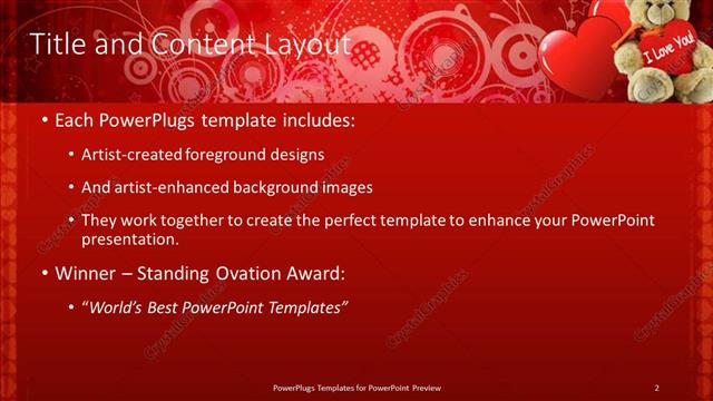 Title and Content presentation slide layout